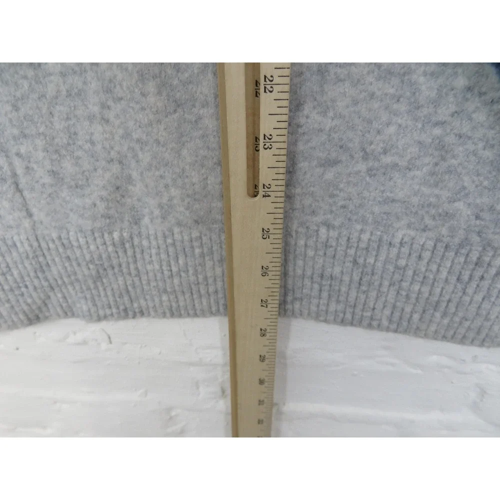 J.Crew Extra Soft Sweater Mens XL Gray Crew Neck Knit Pullover Acrylic Wool